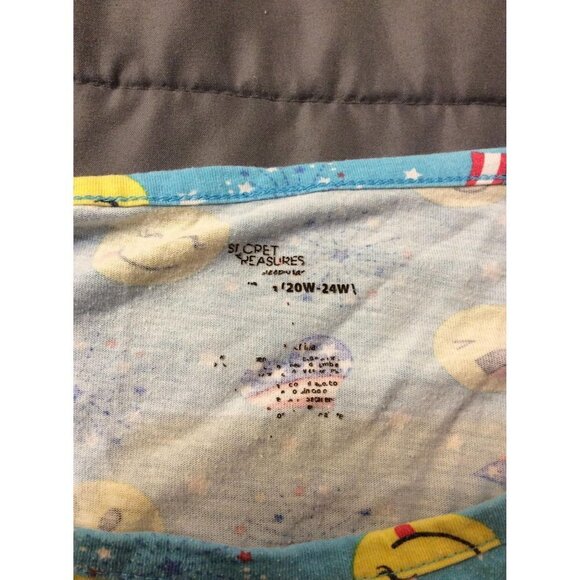 Secret Reasures Women Sleep Shirt Smiley Face Size 20 20W Blue Yellow sku11 - Picture 3 of 3